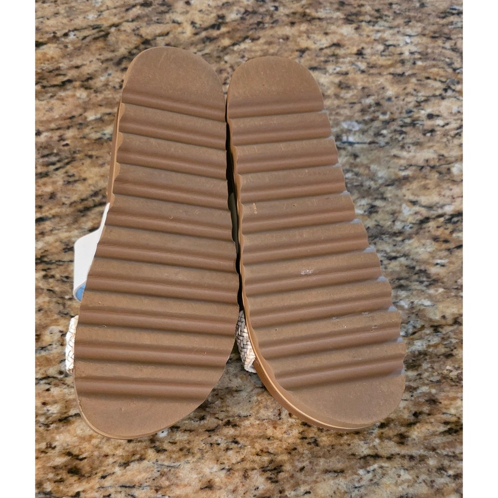 Reef Cushion Vista Hi Platform Sandals White Woven Slides Womens 7 - Picture 6 of 6